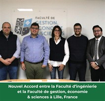 Nouvel Accord entre la Faculté d’ingénierie et la Faculté de gestion, économie & sciences à Lille, France